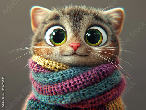 Cute cat 3d