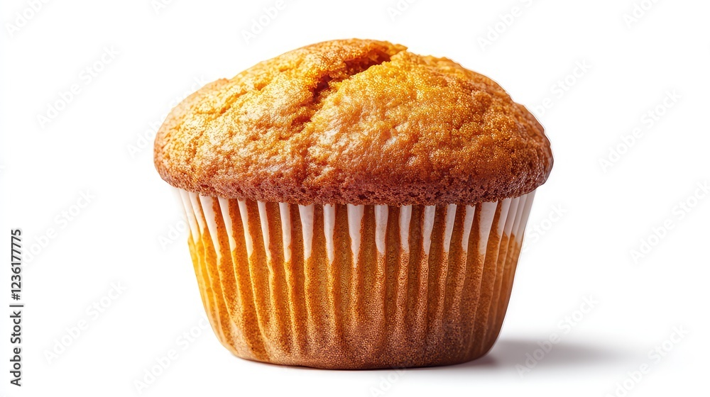 baked pumpkin muffin isolated on transparent background. generative ai, on white background baked pumpkin muffin isolated on transparent background. generative ai, on white background