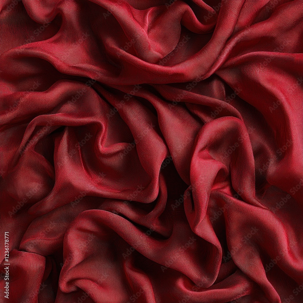 Obraz premium Red fabric draped background texture, ideal for luxury product displays or website backdrop