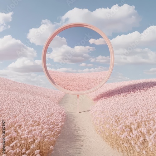 A Dreamy Scene Under a Bright Clear Blue Sky