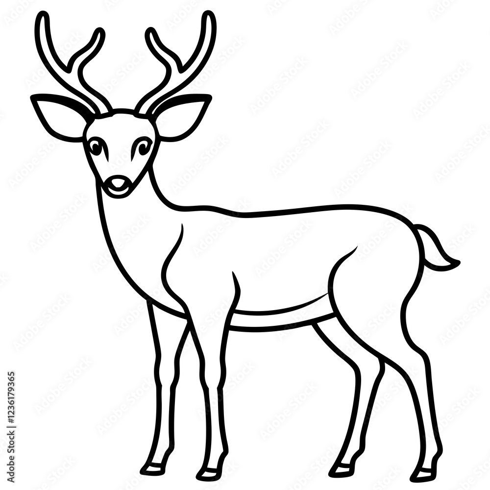 Abstract Deer Outline Vector Art Abstract Deer Outline Vector Art