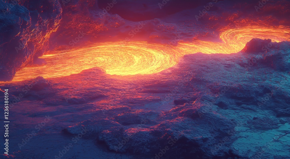 Abstract depiction of a golden flame, with light trails that flow and emit a warm orange glow, surrounded by ethereal energy and glowing wisps in dynamic motion against a copper backdrop, showcasing Abstract depiction of a golden flame, with light trails that flow and emit a warm orange glow, surrounded by ethereal energy and glowing wisps in dynamic motion against a copper backdrop, showcasing