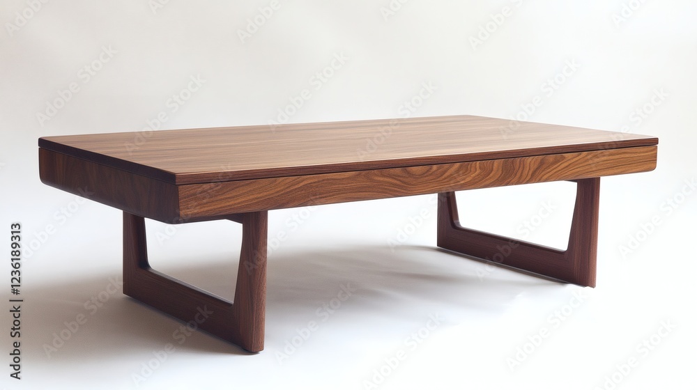 Mid-Century Modern Walnut Coffee Table with Hidden Drawer Mid-Century Modern Walnut Coffee Table with Hidden Drawer