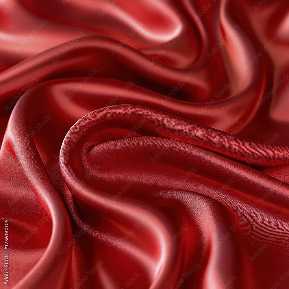 Obraz premium Red silk or satin fabric background, luxurious textile texture