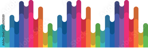 colored abstraction of liquid rainbow smudges, LGBT colors on a transparent background in the form of stripes, colored pencils and paints, thick strokes of paint