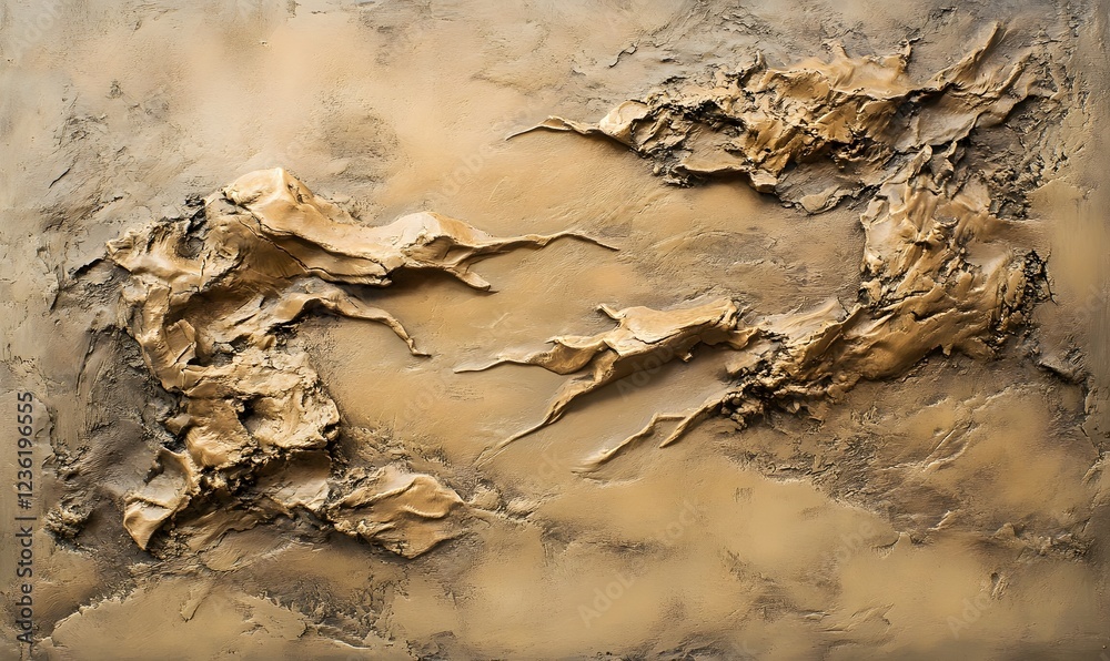 Abstract bronze textured wall art; interior design Abstract bronze textured wall art; interior design