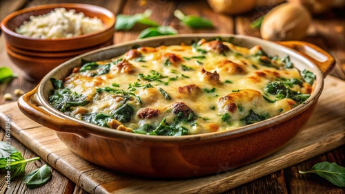 Delicious Baked Spinach and Cheese Casserole - Healthy Comfort Food photo