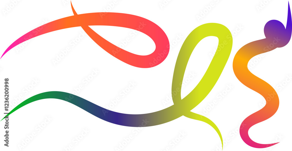 Fototapeta premium Colorful Abstract Gradient Lines background. Wavy Color Shape Vector, Dynamic Geometric Pattern design