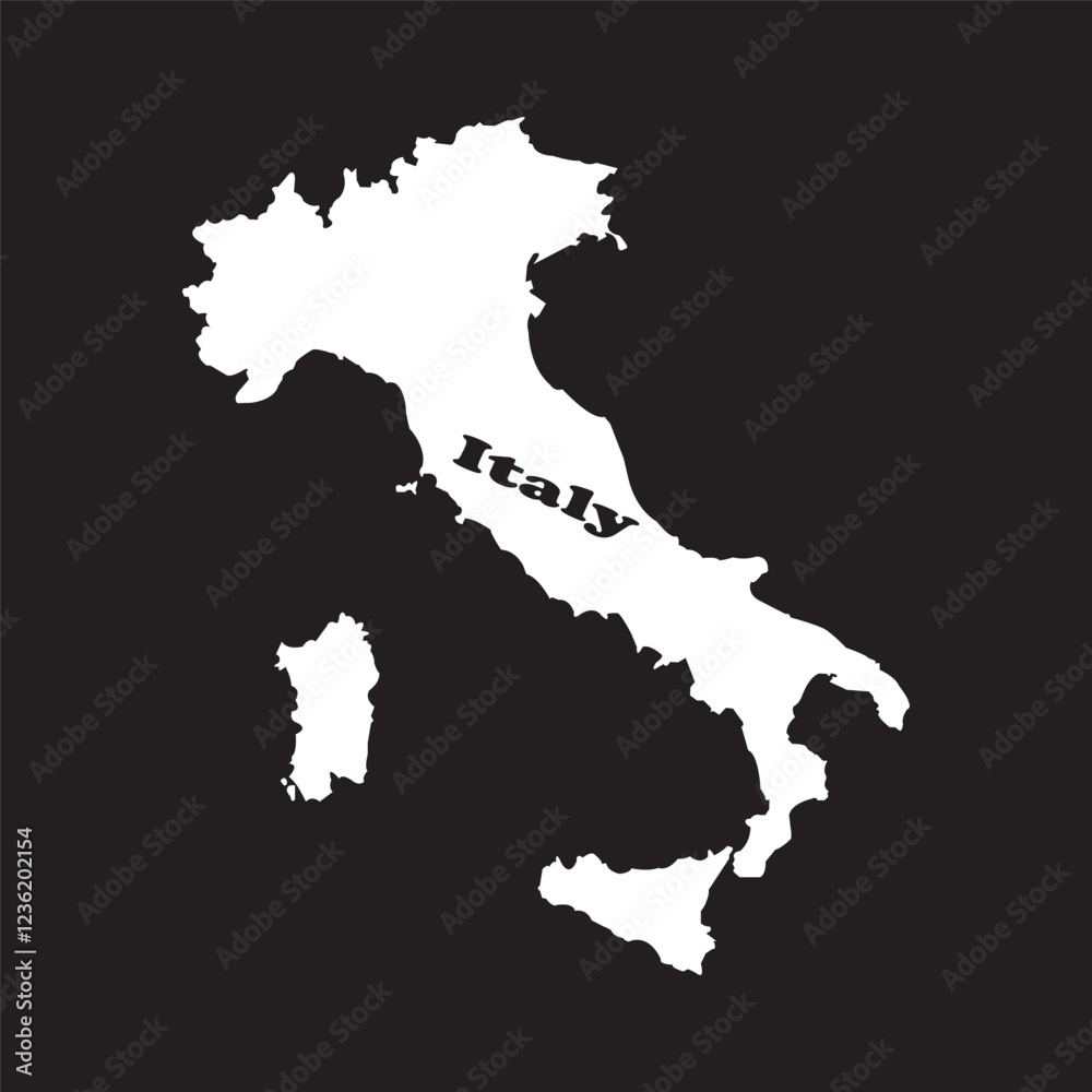 Obraz premium italy map icon design