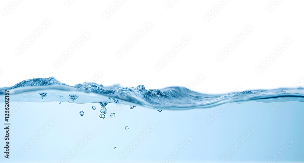 Crystal Clear Water Surface with Bubbles Crystal Clear Water Surface with Bubbles