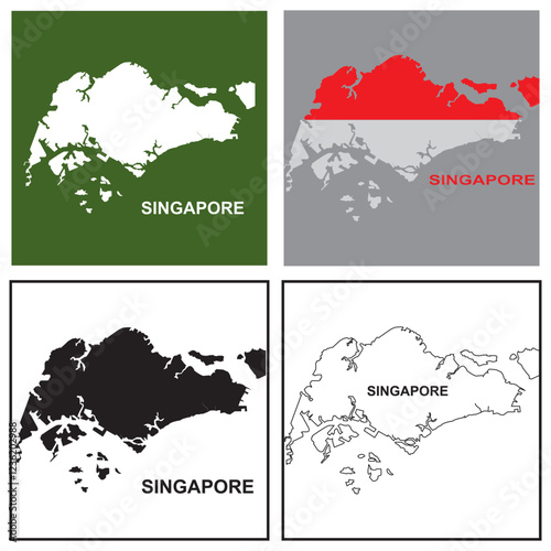 Singapore map  design