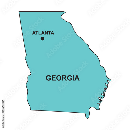 Georgia map icon design