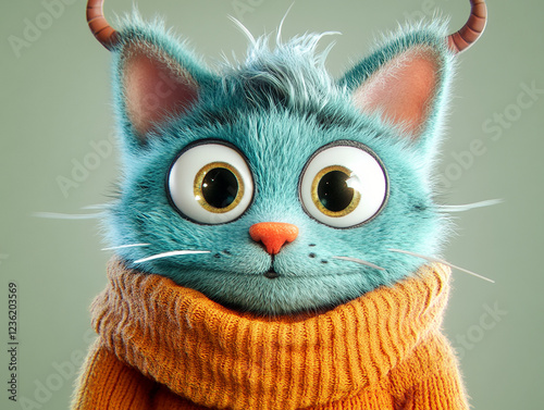 Cute cat 3d