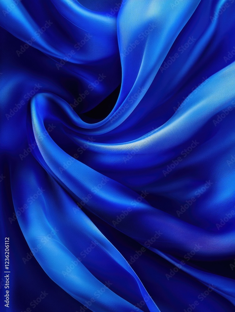 Obraz premium Blue Fabric Close Up