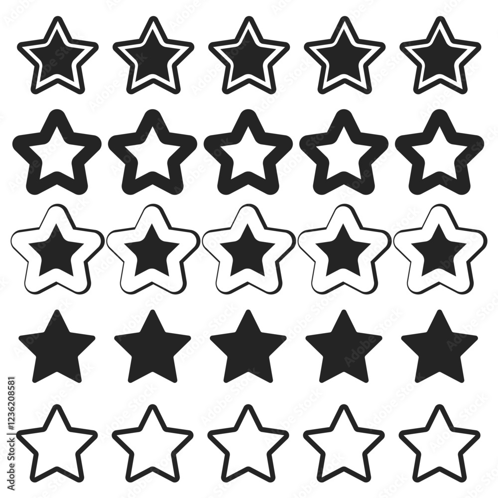 Obraz premium Five star icon vector. Rating sign