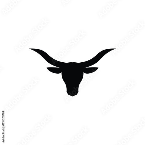 bull logo icon vector illustration silhouette