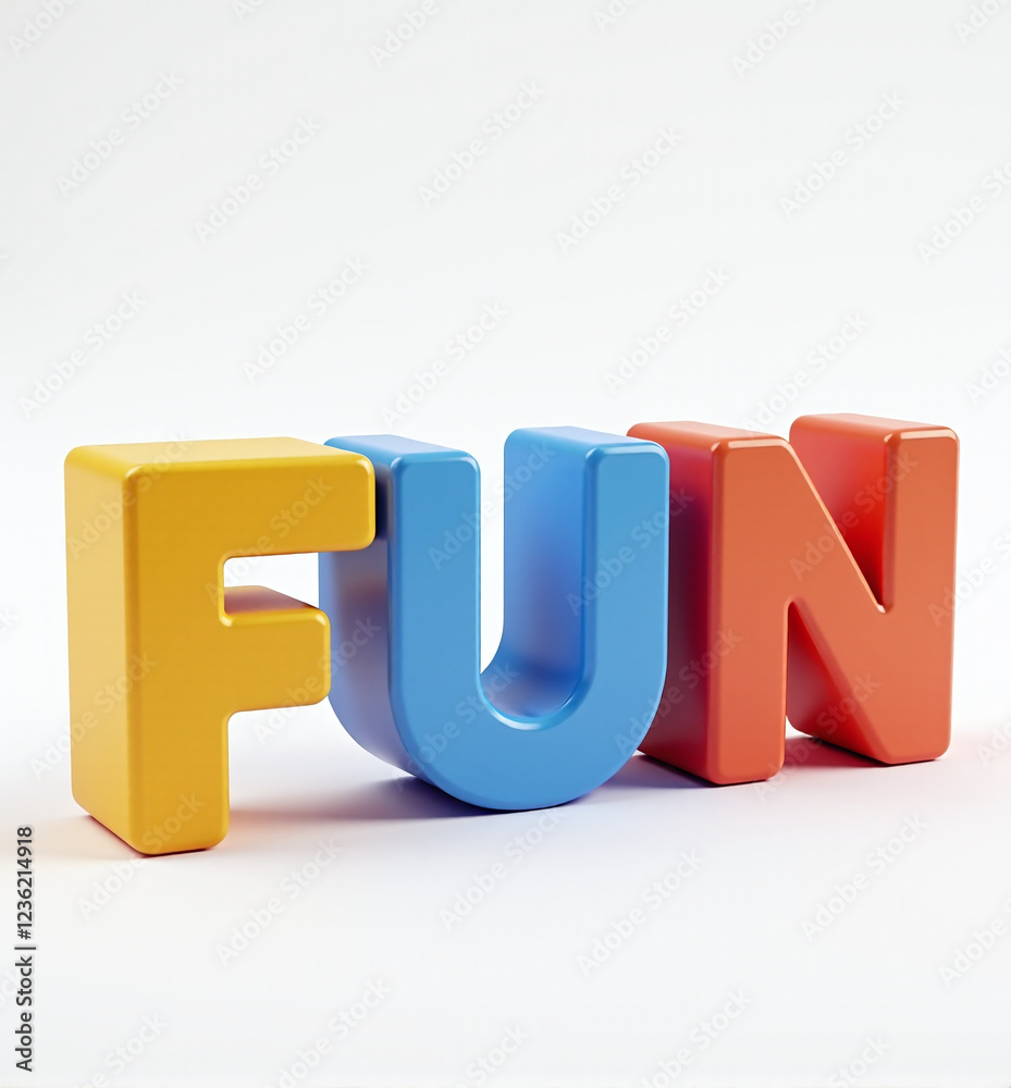 Colorful 3D Letters Spelling Colorful 3D Letters Spelling