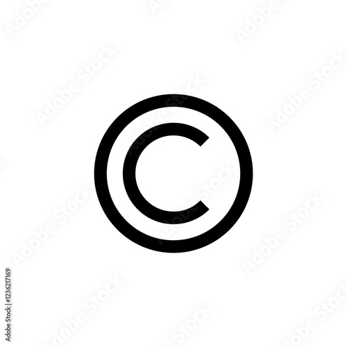 Copyright Protection Icon. Trademark and copyright vector symbol