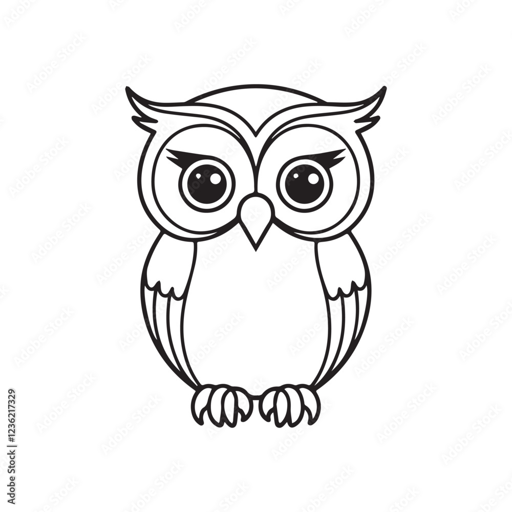 owl silhouette vector style with black and white background owl silhouette vector style with black and white background