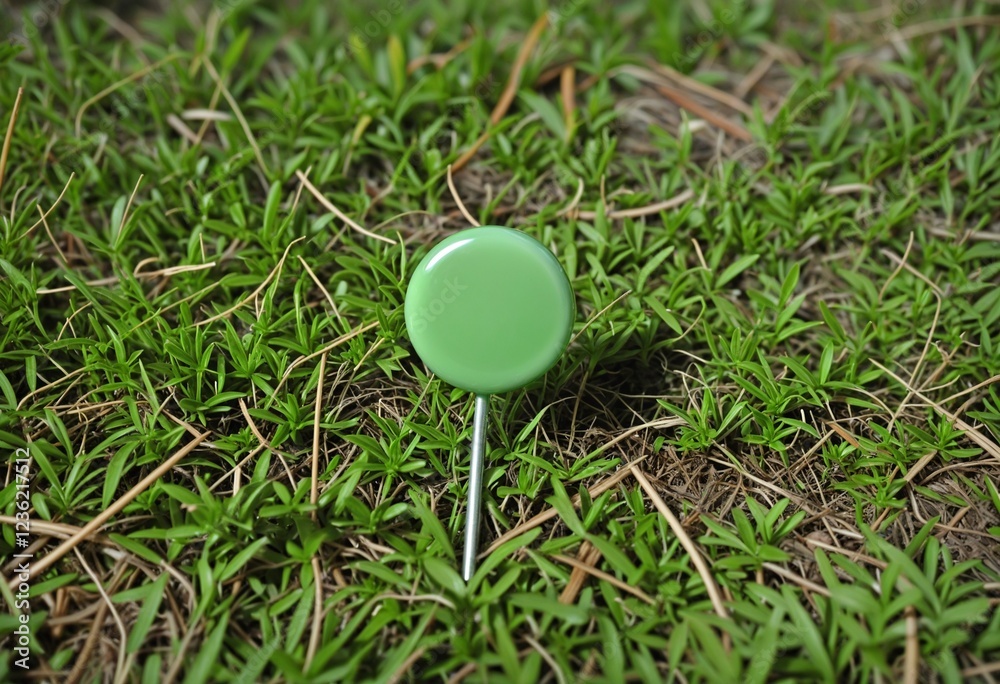 Green Pin Icon Representing Forest Tourism Destination Green Pin Icon Representing Forest Tourism Destination