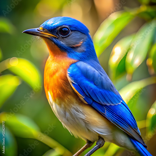 blue bird on a branch
