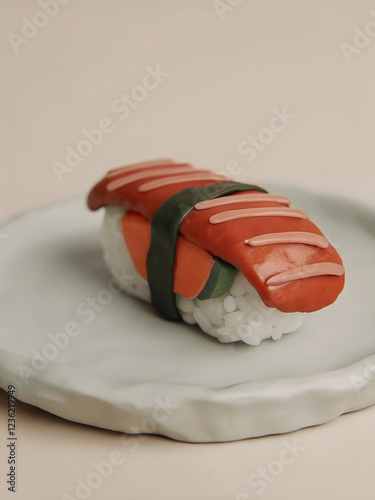 sushi rolls on a plate