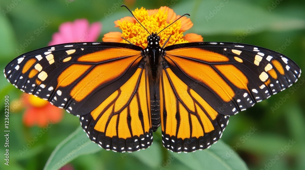 Naklejka premium Monarch Butterfly on a Flower