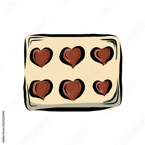 Silicone cookie baking mold in angel and heart shape isolated on white background. Ideal for baking, kitchen, confectionery and holiday theme concepts.