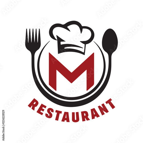 Letter m restaurant food logo 2