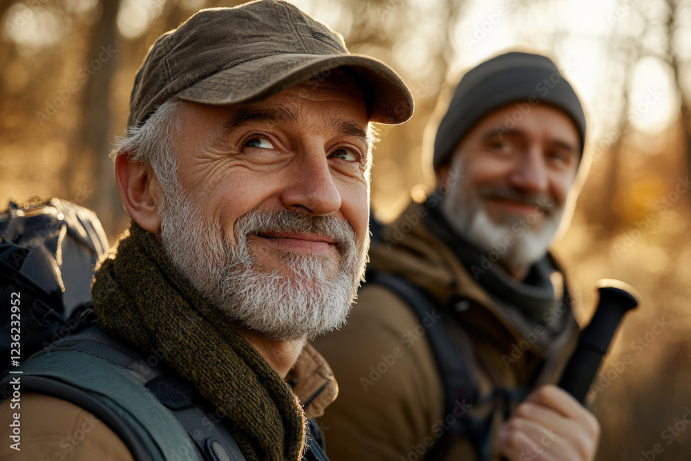 Fototapeta premium Friendly Senior Adventurers in Outdoor Setting