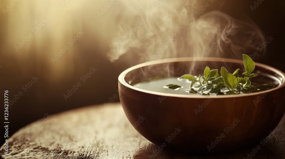 Steaming bowl of nourishing bone broth with fresh herbs and vegetables, healthy and comforting meal concept, perfect for wellness, detox, and culinary themes. Steaming bowl of nourishing bone broth with fresh herbs and vegetables, healthy and comforting meal concept, perfect for wellness, detox, and culinary themes.