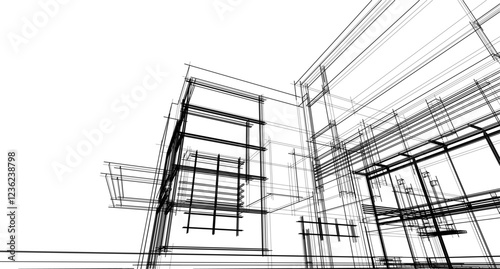sketch of a house