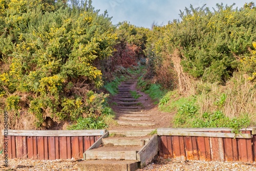 Photos stairs on beach in Poole - Dorset - Bournemouth -united kingdom