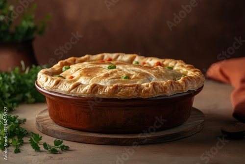 Golden Brown Crust Chicken Pot Pie Baking Dish photo