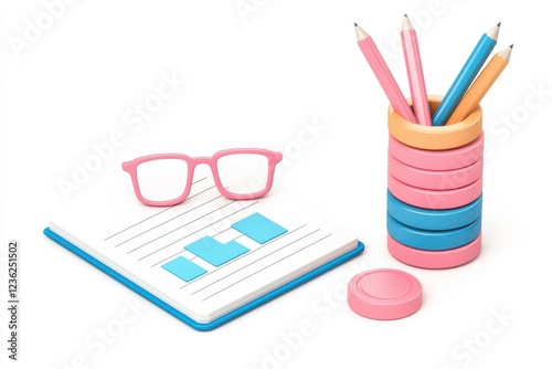 This captivating image showcases a set of precisely designed data icons and visual elements tailored for professional financial reporting  corporate analytics  and comprehensive business intelligence