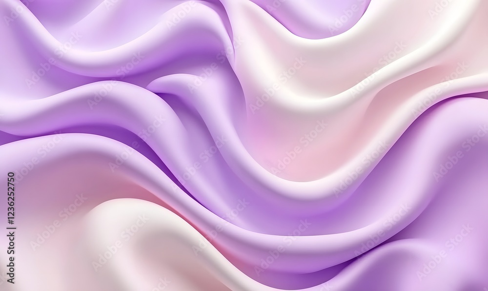 Fototapeta premium Soft pastel fabric waves, elegant texture background, design resource