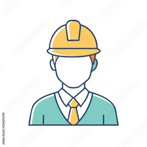 worker with helmet icon, worker with helmet vector illustration-simple illustration of worker with helmet, perfect for worker with helmet logos and icons