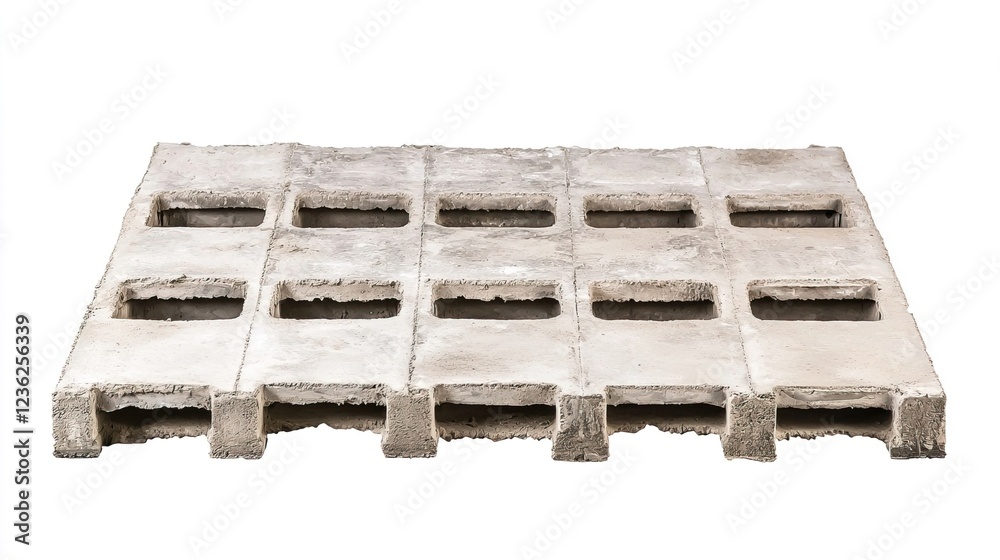 Concrete Pallet with Nine Cutouts for Easy Handling and Storage Concrete Pallet with Nine Cutouts for Easy Handling and Storage