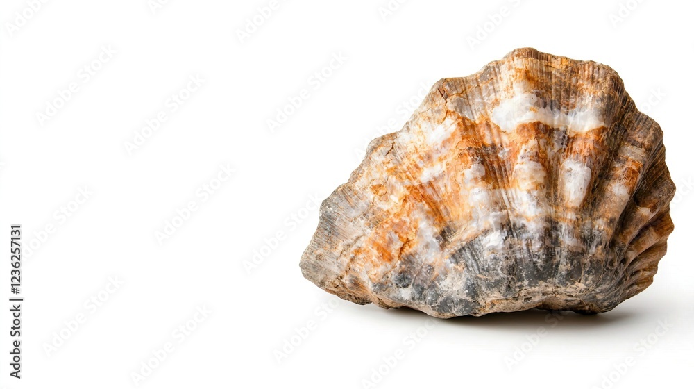 Beautiful Natural Shell on White Background for Decorative Use Beautiful Natural Shell on White Background for Decorative Use