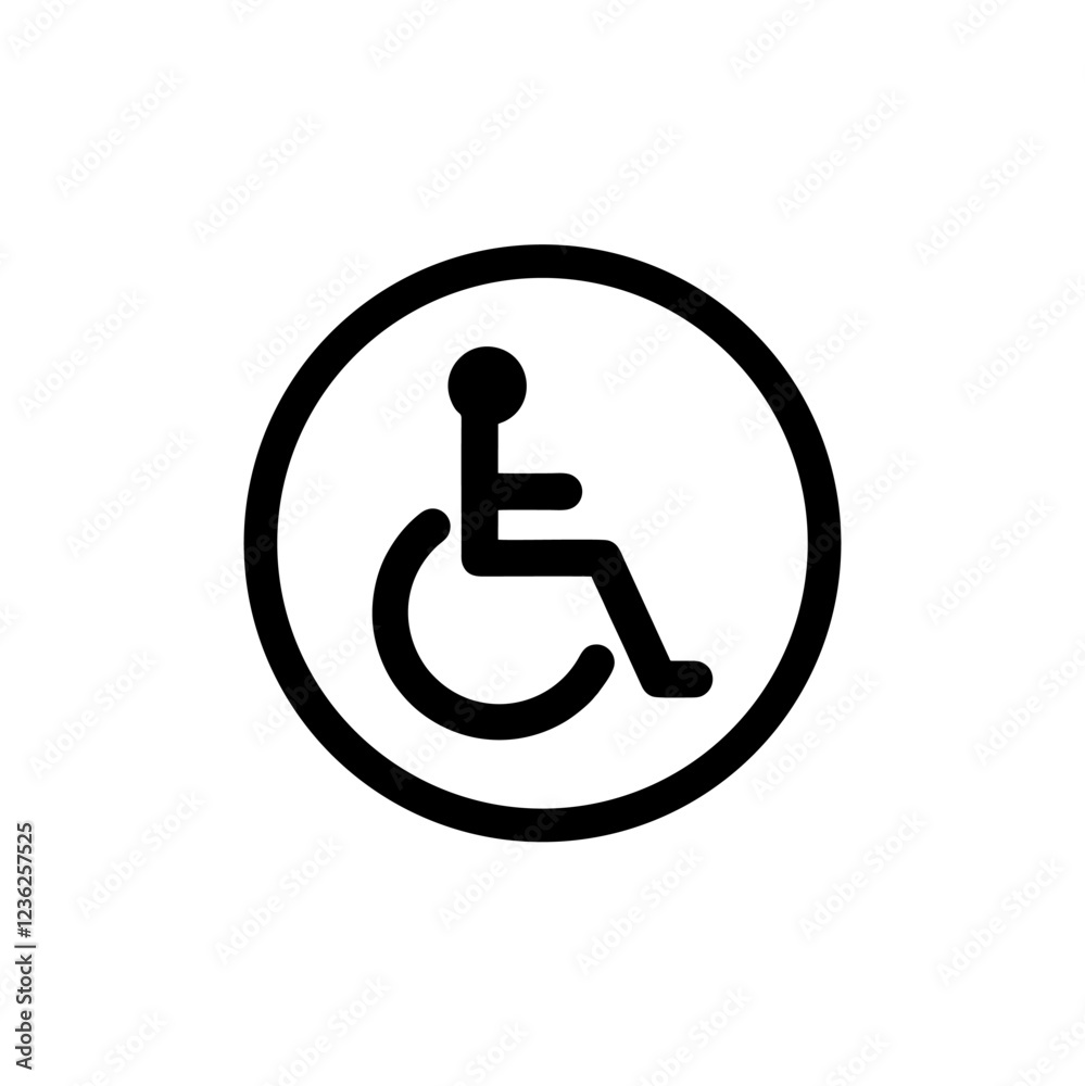 Wheel Chair User Icon Flat Graphic Design Wheel Chair User Icon Flat Graphic Design