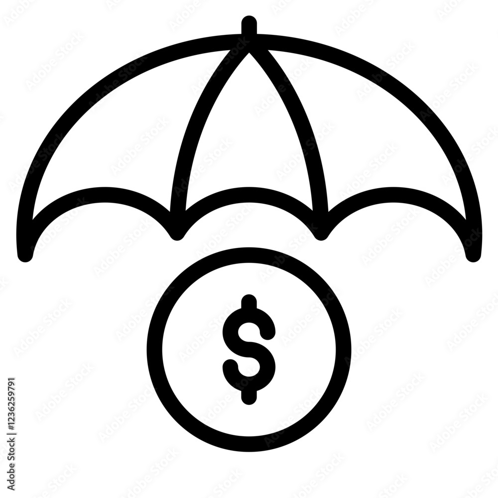 insurance money icon vector illustration insurance money icon vector illustration