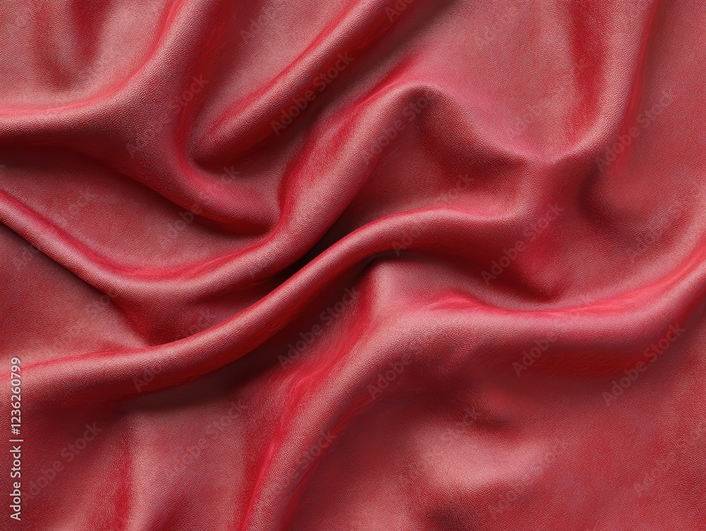 Obraz premium Creating a Seamless Crimson Leather Background Textured Fabric Digital Art Studio Close-Up Luxurious Appeal