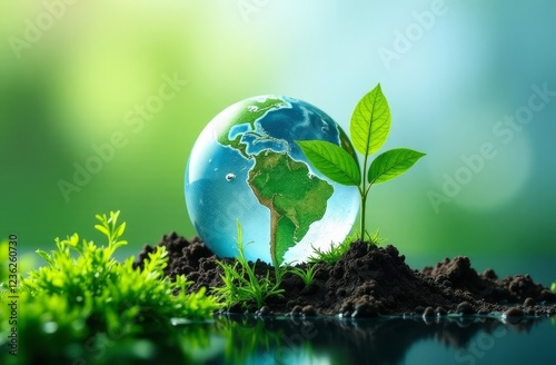 An ESG icon concept highlights the connection between environment, society, and governance in sustainable and ethical business practices.