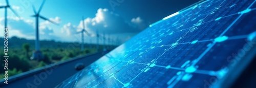 An ESG icon concept highlights the connection between environment, society, and governance in sustainable and ethical business practices. Green energy.