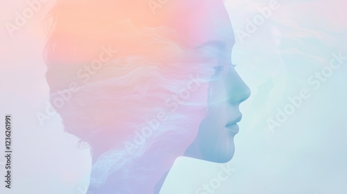 Wallpaper Mural Ethereal Reflection of a Face with Ghostly Overtones Torontodigital.ca