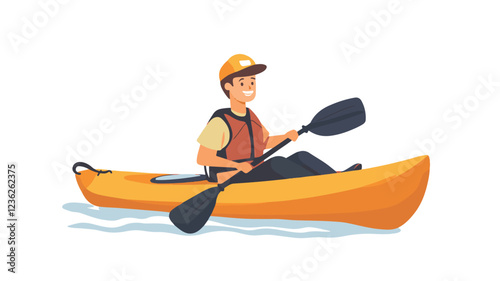 Kayaking and Rafting silhouette. water sport, race, transport concept. different action, pose. monochrome vector illustration.