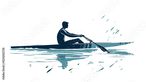 Kayaking and Rafting silhouette. water sport, race, transport concept. different action, pose. monochrome vector illustration.