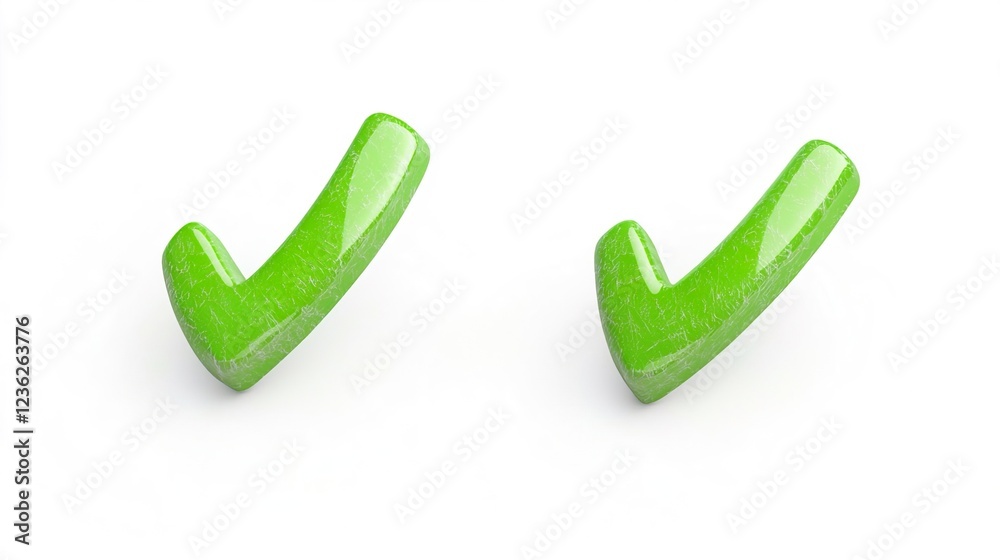 Green Check Marks on White Background for Positive Affirmation Use Green Check Marks on White Background for Positive Affirmation Use