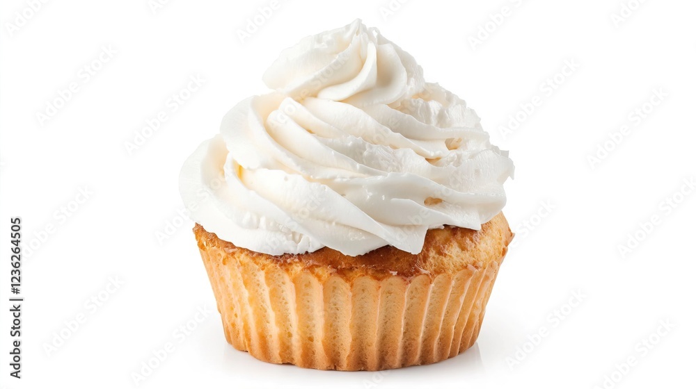 Delicious Vanilla Cupcake with Creamy White Buttercream Frosting Delicious Vanilla Cupcake with Creamy White Buttercream Frosting