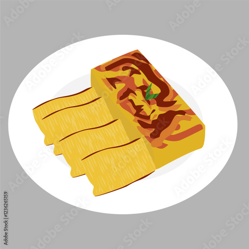 Bika ambon, traditional food illustration